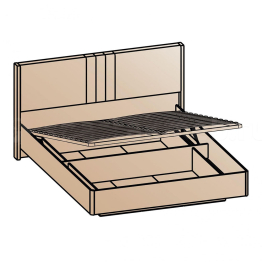 Кровать Лежер КРП-311-16-18, 1,8, дуб серый, ткань missoni 18