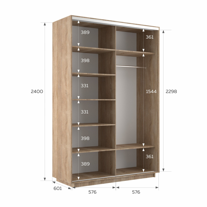 Шкафы-купе 2-х дверные, Шкаф-купе Экспресс 2-х дверный Фотопечать Калейдоскоп Стекла 120х60х240