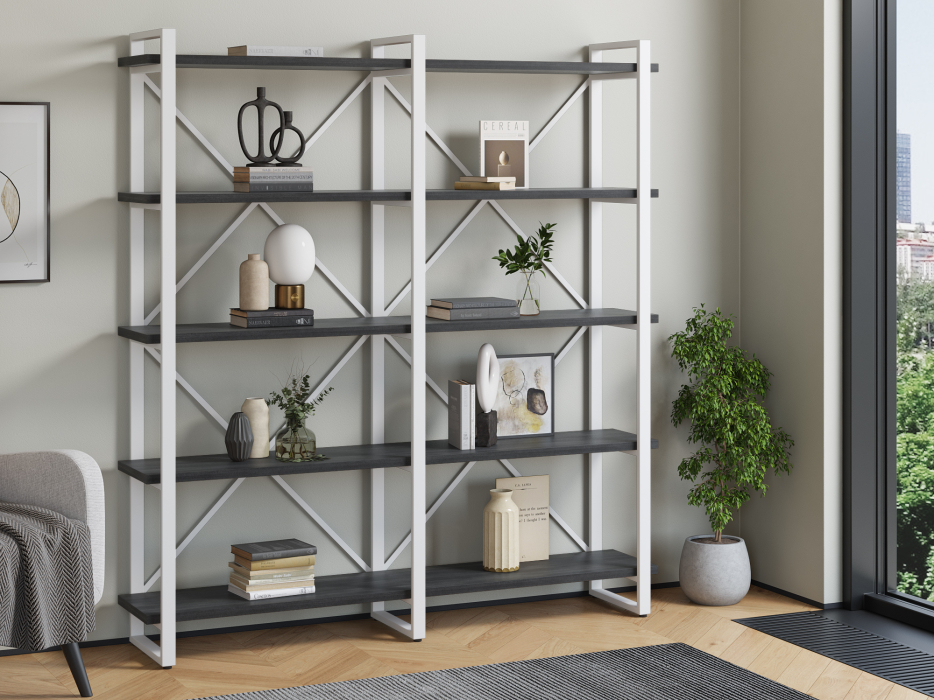 Стеллажи, Стеллаж Айсберг Лофт 160х182-3 белый