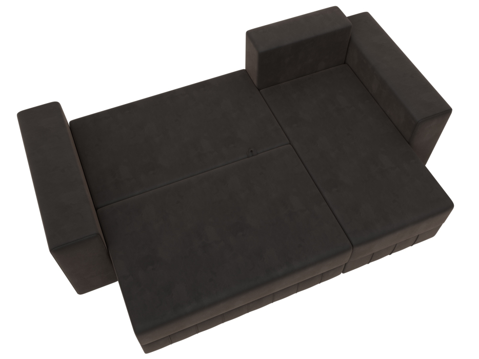 Диваны угловые в гостиную, Диван угловой Лига-076 угол универсальный, велюр SEVEN
