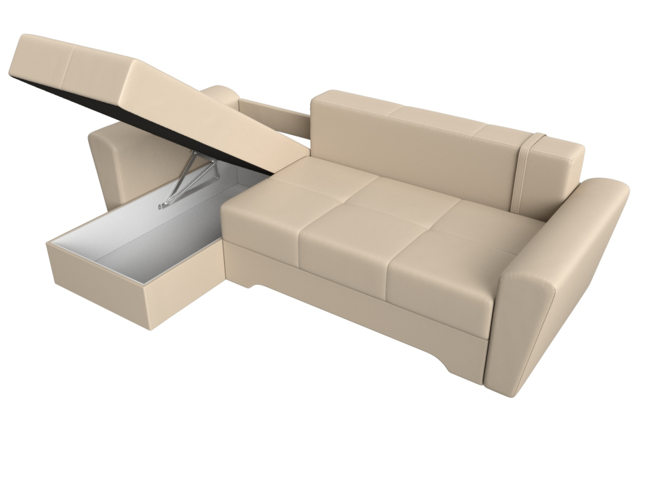 Диваны угловые в гостиную, Угловой диван Амстердам левый угол, экокожа