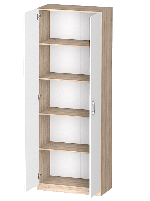 В спальню, Распашной шкаф Лайф с полками 80*40*215 Дуб сонома