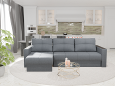 Диваны угловые, Угловой Диван Лофт-2 с выдвижной оттоманкой, НПБ, Квест