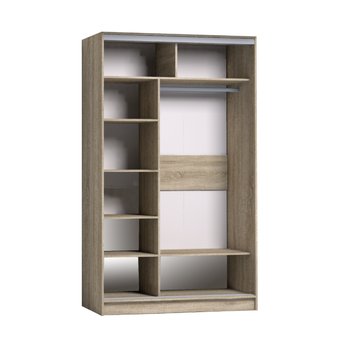 Шкафы-купе 2-х дверные, Шкаф-купе 2-дв  Strike 1200 лдсп/лдсп  (в2105*ш1232*г595)