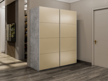 Шкаф-купе Эста 2-х дверный Стекла фисташка/Доводчик 160х66х240