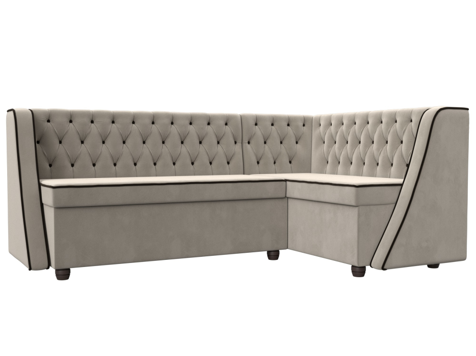 Диваны угловые кухонные, Кухонный угловой диван Лофт правый угол, микровельвет