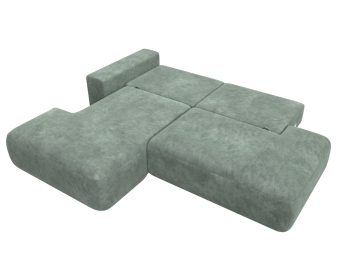 Диван угловой Лига-036 НПБ Модерн левый угол, велюр BRUT