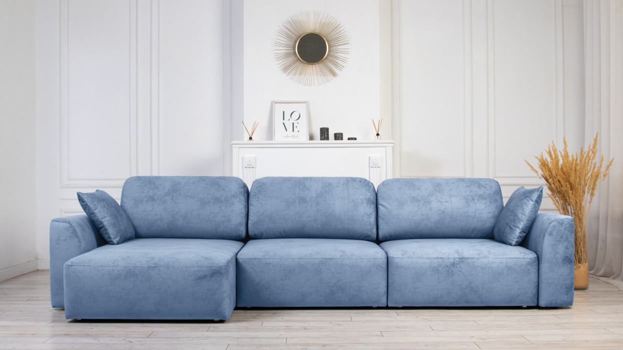 Диваны угловые в гостиную, Диван угловой Trump, велюр