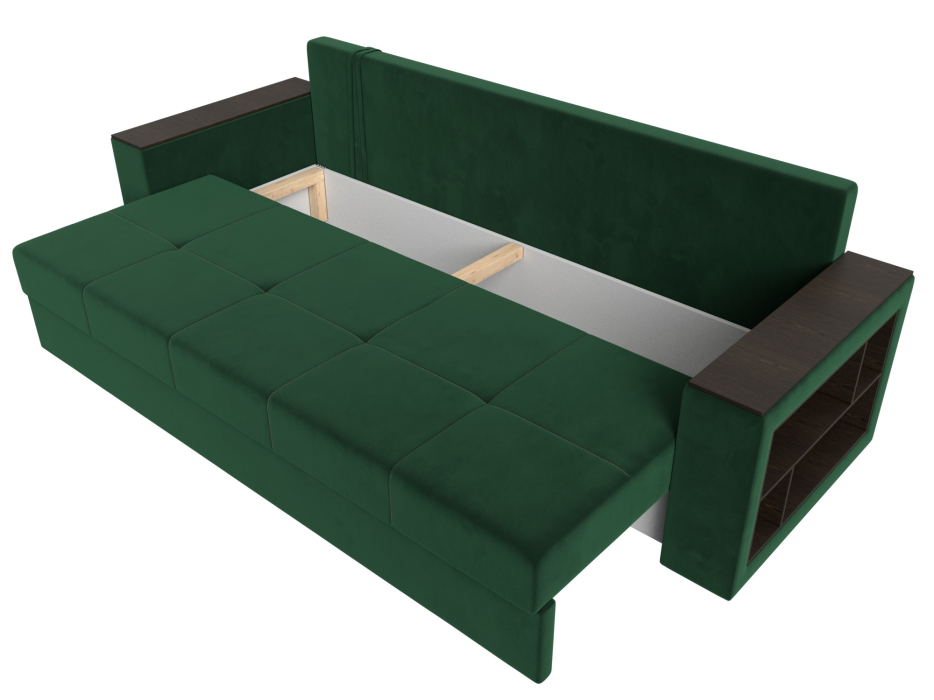 Диваны прямые, Диван прямой Дубай Лайт полки справа, велюр