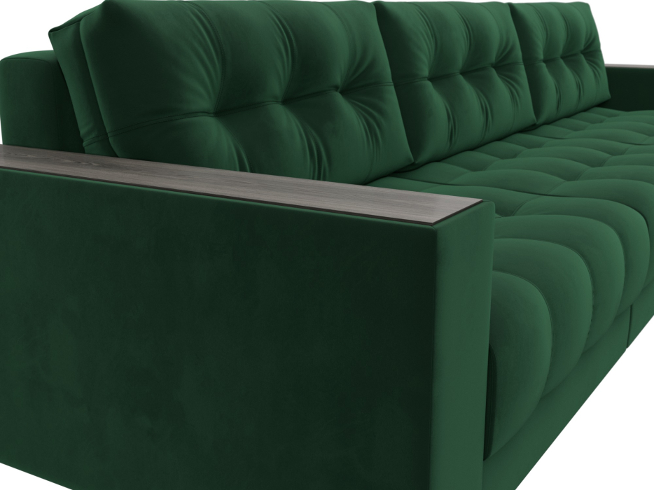 Дизайнерские диваны для гостиной, Диван прямой с декором Лига-049 НПБ Лонг, велюр SEVEN