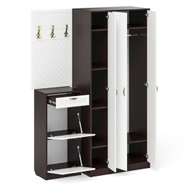 Мебель в прихожую П-6 компоновка № 50 фрезеровка ромб