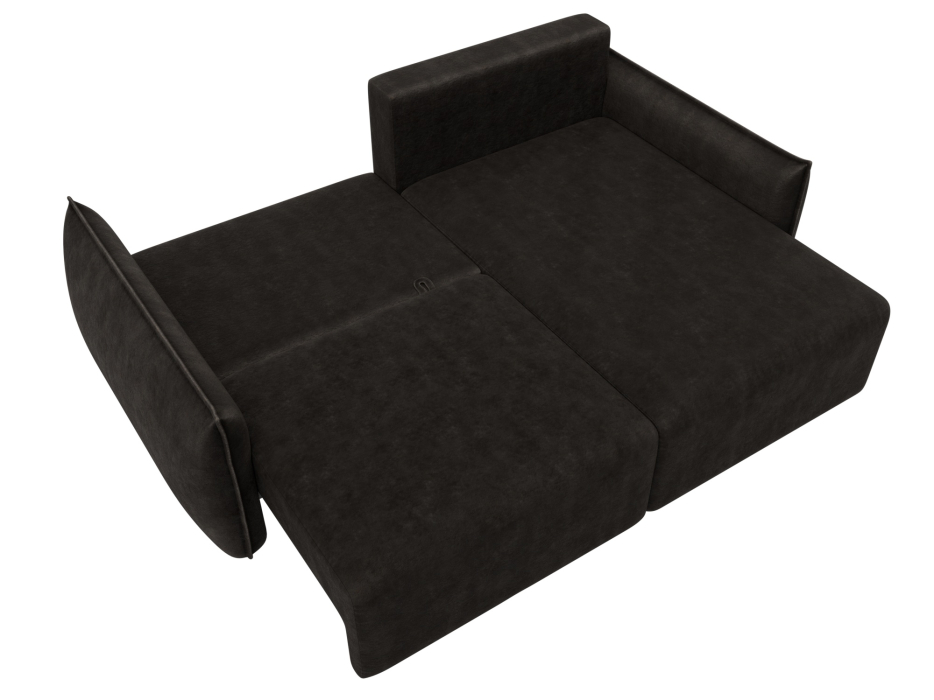 Диваны угловые в гостиную, Диван угловой Лига-051 НПБ угол универсальный, велюр BRUT