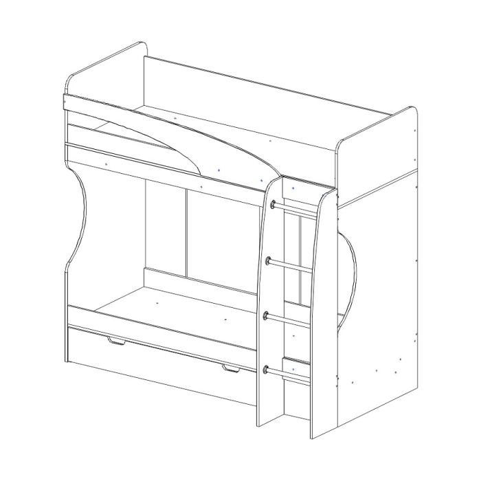 Для подростков, Кровать двухярусная Алина 