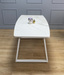 Стол Kenner AZ1400 раздвижной, керамика , опоры белые