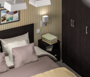 Шкаф 3-х дверный Терра (Лофт) СБ-2797 Венге