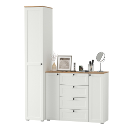 Шкаф-пенал и комод четыре ящика Остин