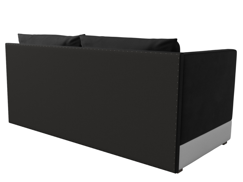 Кушетка диван, Кушетка Никас левая, микровельвет / экокожа