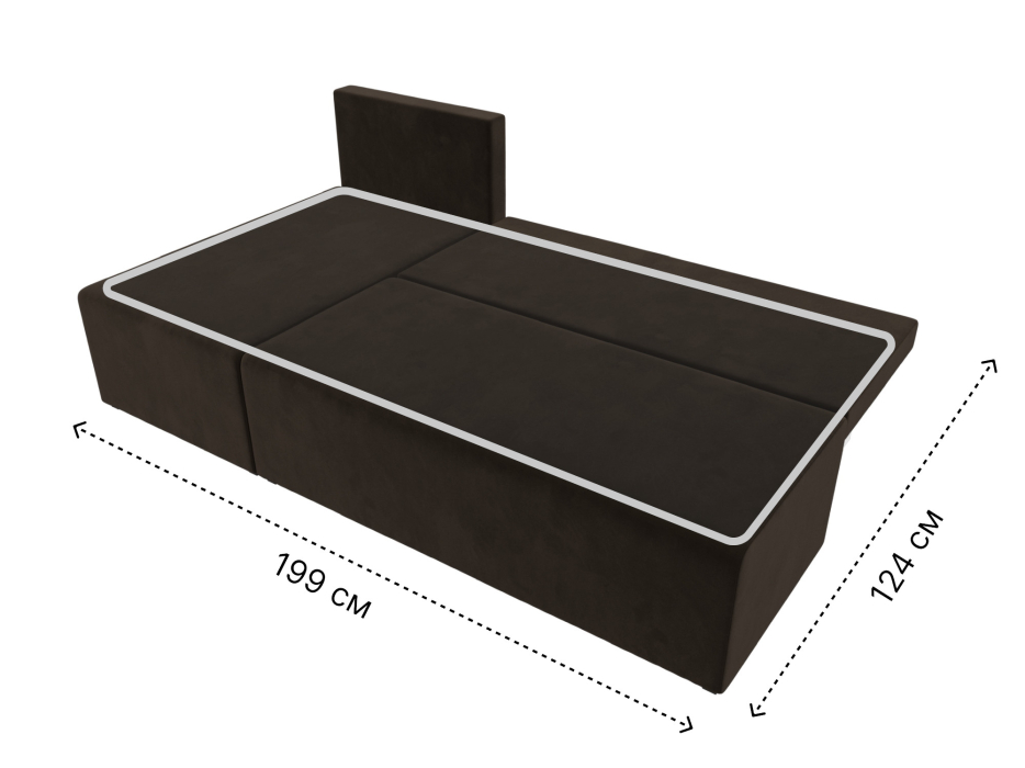 Диваны угловые в гостиную, Угловой диван Поло левый угол, микровельвет