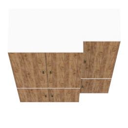 Бельевой глубокий шкаф Лидер-8 и пенал для одежды МД 21Б