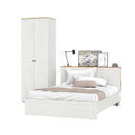 Спальные гарнитуры, Шкаф-комод для одежды Остин и кровать с ортопедическим основанием 1600