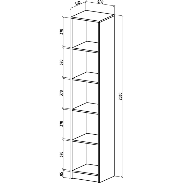 Шкафы одностворчатые, Шкаф Бостон-1