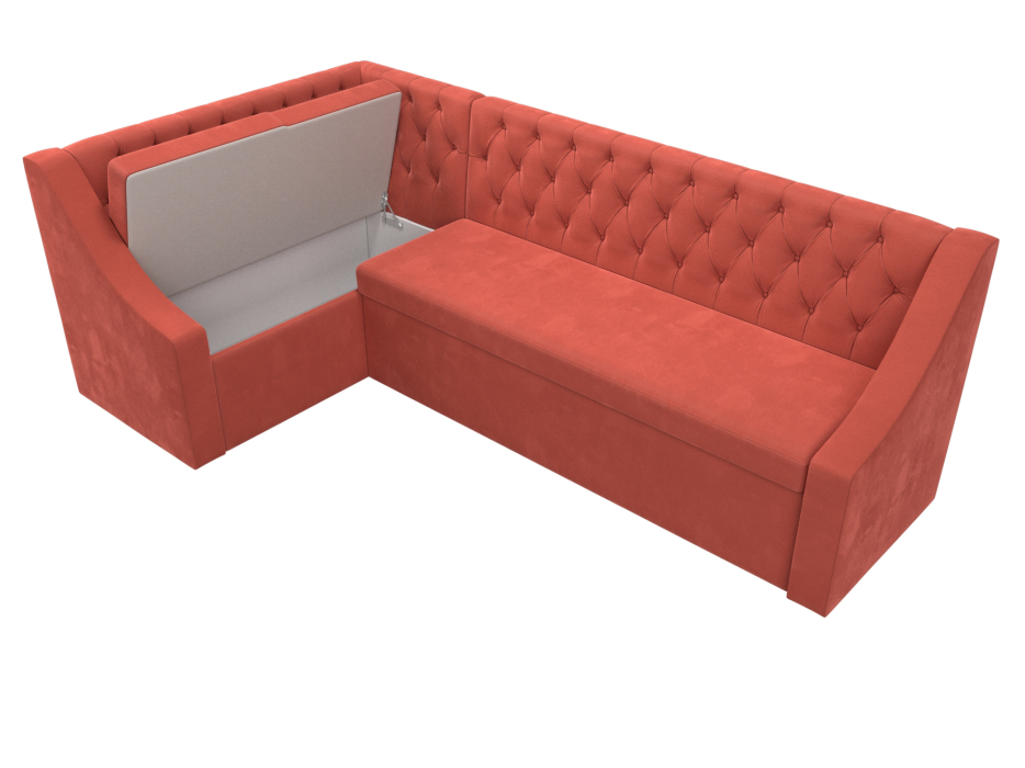 Диваны угловые кухонные, Кухонный угловой диван Мерлин левый угол микровельвет