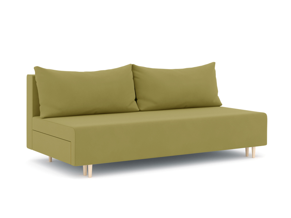 Диваны еврокнижки, Диван-кровать еврокнижка Смайл без подлокотников, велюр