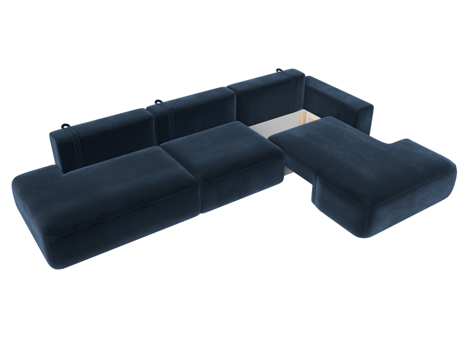 Диваны угловые в гостиную, Диван угловой Лига-036 НПБ Модерн Лонг правый угол, велюр TOWER