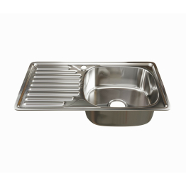 Мойка врез 42х76 (0,6) прав, с сифоном