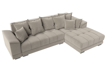 Угловой диван НордСтар правый угол, микровельвет