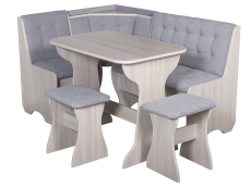 Кухонные уголки, Кухонный уголок Стиль 1Л (со столом СТ4) Ясень шимо светлый / велюр