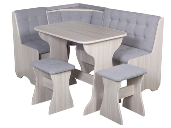 Кухонный уголок Стиль 1Л (со столом СТ4) Ясень шимо светлый / велюр