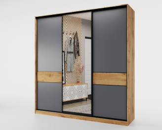 Шкаф-купе SLIM, 184х60 с зеркалом