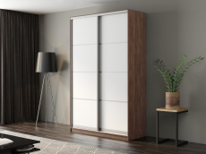 Шкафы-купе, Шкаф-купе Айсберг 160 ШАМОНИ ТЕМНЫЙ (белый/глухой)