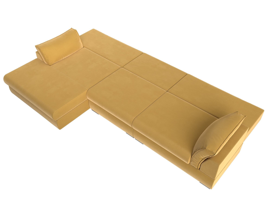 Диваны угловые в гостиную, Угловой диван Пекин Long угол левый, НПБ, микровельвет