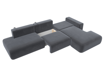 Диван угловой Лига-036 Модерн Лонг правый угол, велюр