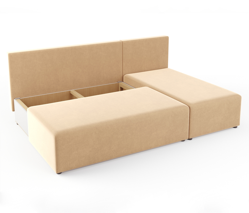 Диваны угловые в гостиную, Угловой диван-кровать Комо, микровелюр