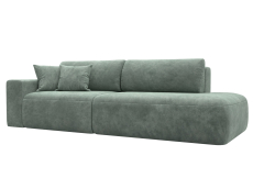 Диваны еврокнижки, Диван прямой Лига-036 НПБ Модерн подлокотник слева, велюр BRUT