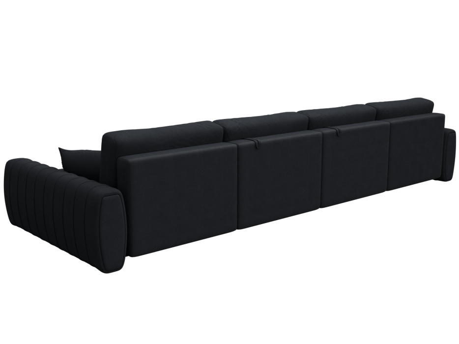 Диваны угловые в гостиную, Диван П-образный Лига-057 НПБ Лонг, замша JOLY