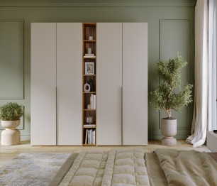 Шкаф 4-х дверный  + 1  стеллаж Лаура Компл 1, 2254