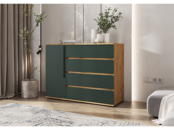 Комод Норд 1 дверь/4 ящика 1200,  матовый