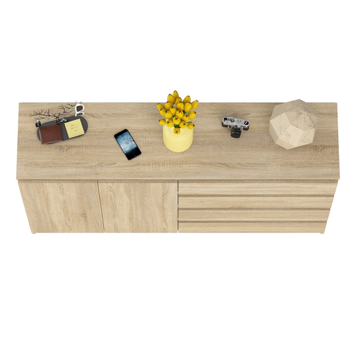 Комоды, Комод широкий на четыре ящика и две дверки Мори МК1600.1