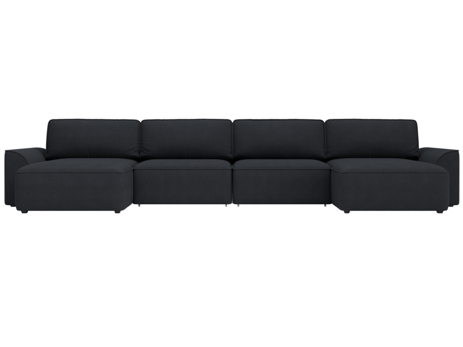 Диваны прямые со спальным местом, Диван п-образный Лига-048 НПБ лонг, замша JOLY