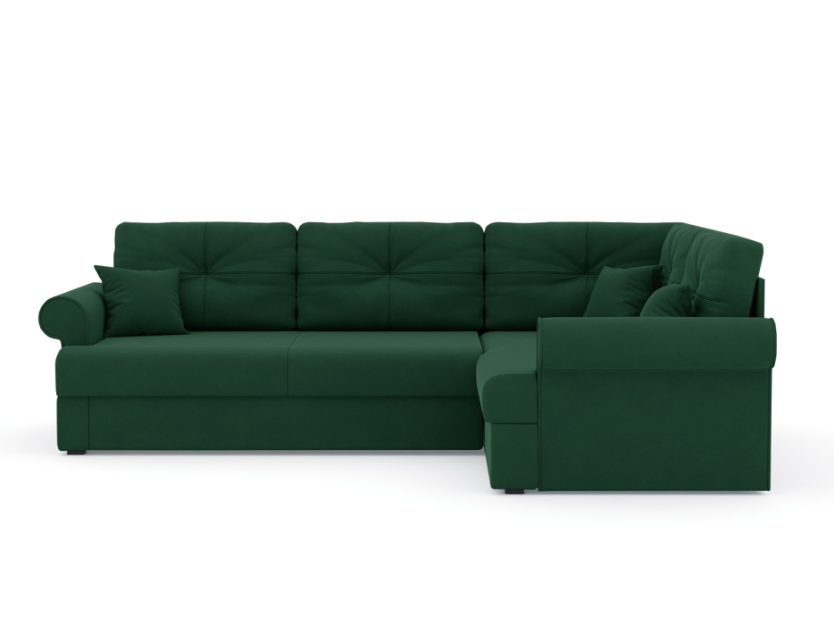 Диваны угловые в гостиную, Диван-кровать угловой Мирта дельфин, велюр