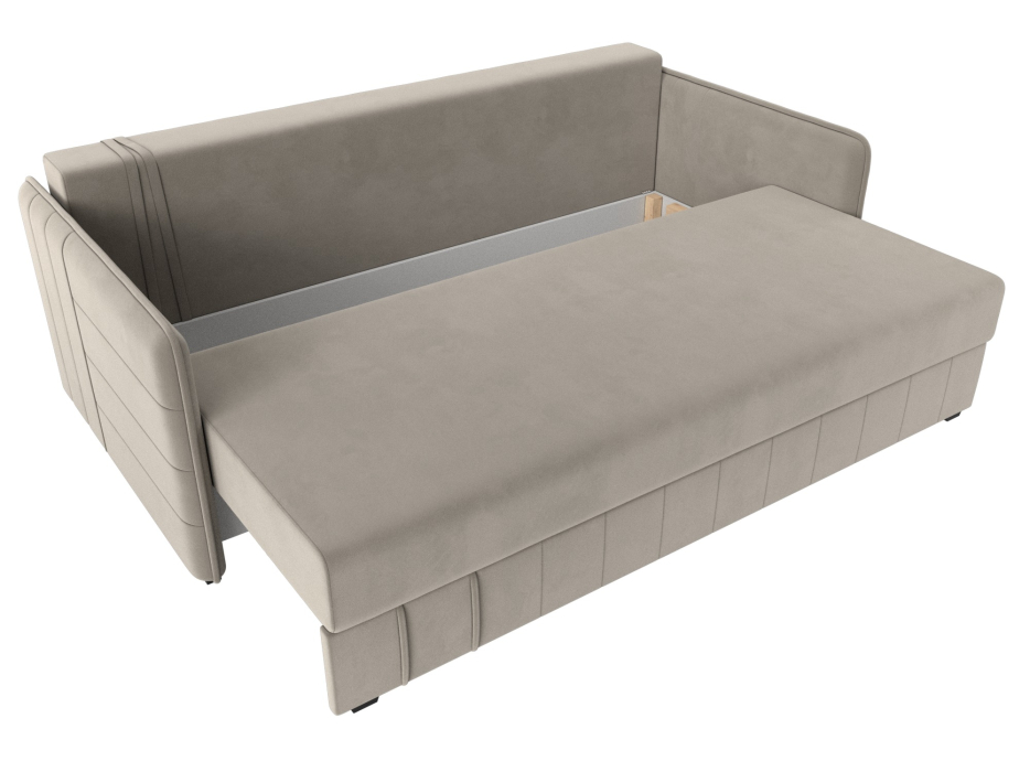 Диваны с ящиком для белья, Прямой диван Слим НПБ, микровельвет