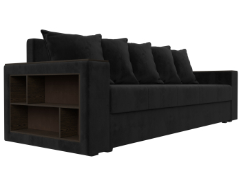 Диван прямой Дубай Лайт полки слева, велюр