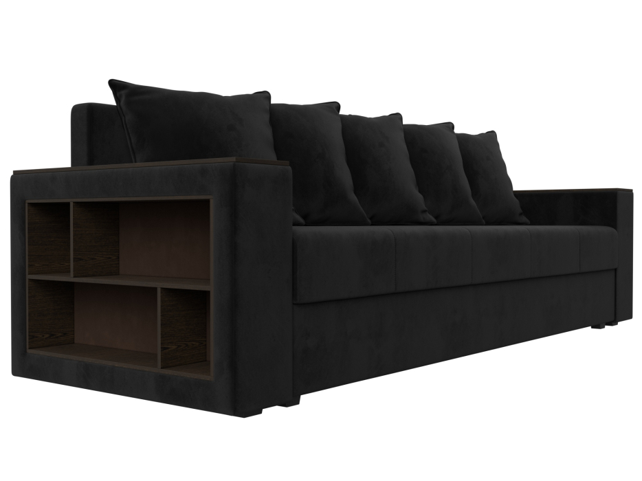 Диваны прямые, Диван прямой Дубай Лайт полки слева, велюр