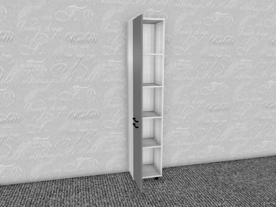 Шкафы пеналы, Модульная система Грейс Шкаф ШК-5076  Снежный Ясень