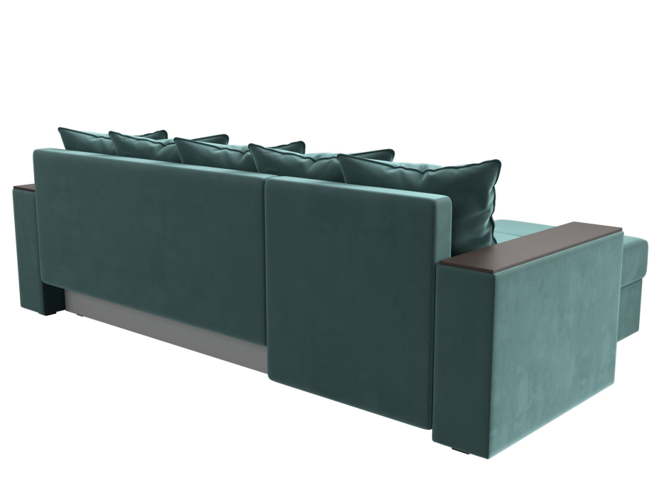 Диваны угловые в гостиную, Диван угловой Дубай Лайт, велюр, левый угол