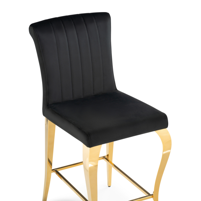 Барные стулья, Барный стул Joan black/gold